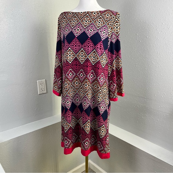 Eliza J Geometric Exposed Gold Back Zipper Closure Women’s Size 14 - Picture 5 of 16